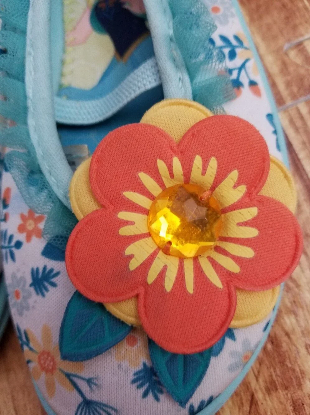 Disney Store Blue Floral Frozen Elsa & Anna Swim Shoes - Girls Size 10 Water